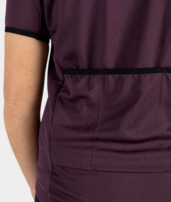 Gravel Cycling Uni-sex Short Sleeve Jersey Gradventure Wine Red - Image 2