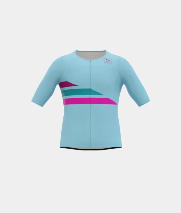 4Cyclists Aero Jersey Retro Aqua Front