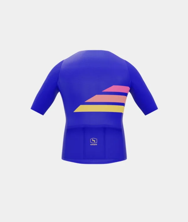 4Cyclists Aero Jersey Retro Blue Back