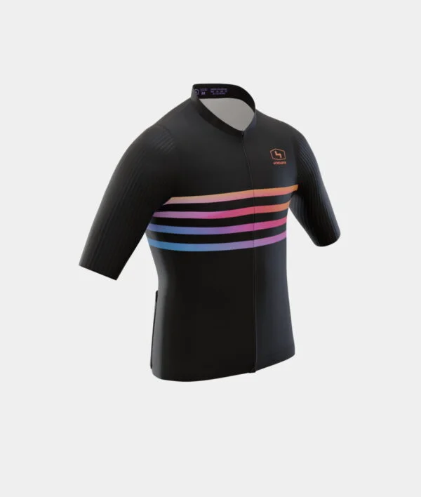 Men's Race Cycling Jersey Lines Black