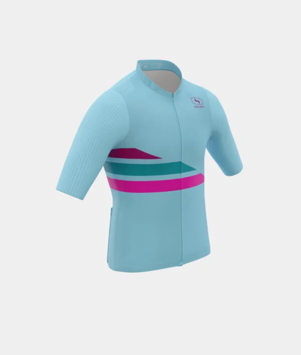 Women's Race Cycling Jersey Retro Light Blue